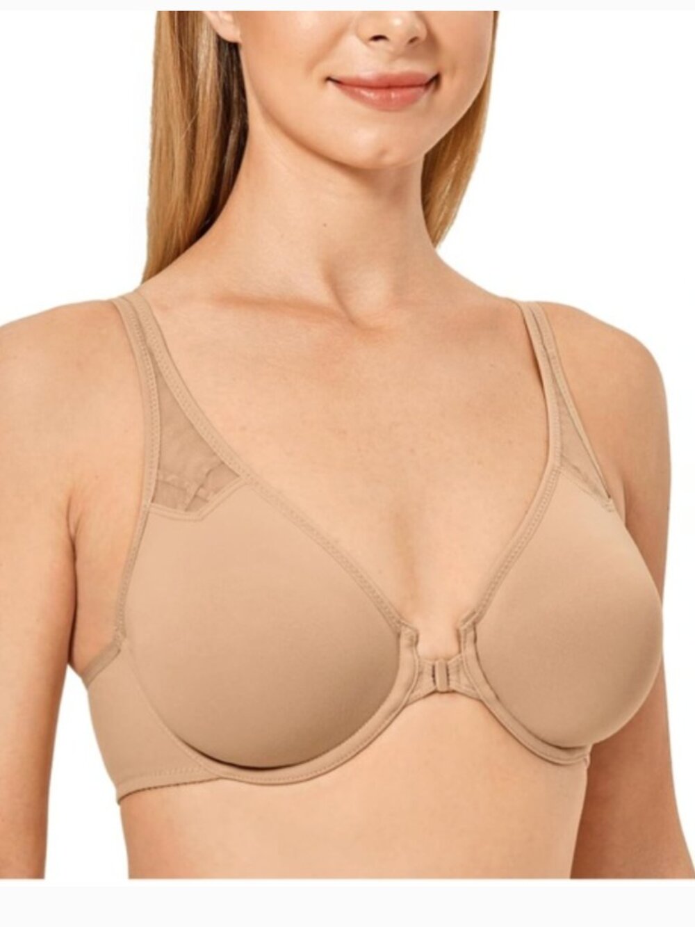 Delmira Front Close Bra 40C Light Nude Full Coverage
